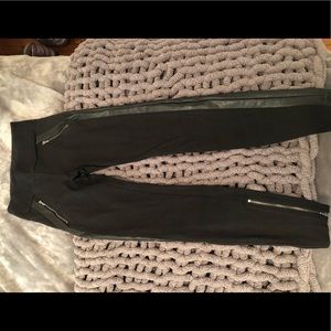 Athleta Pleather Stripe Leggings
